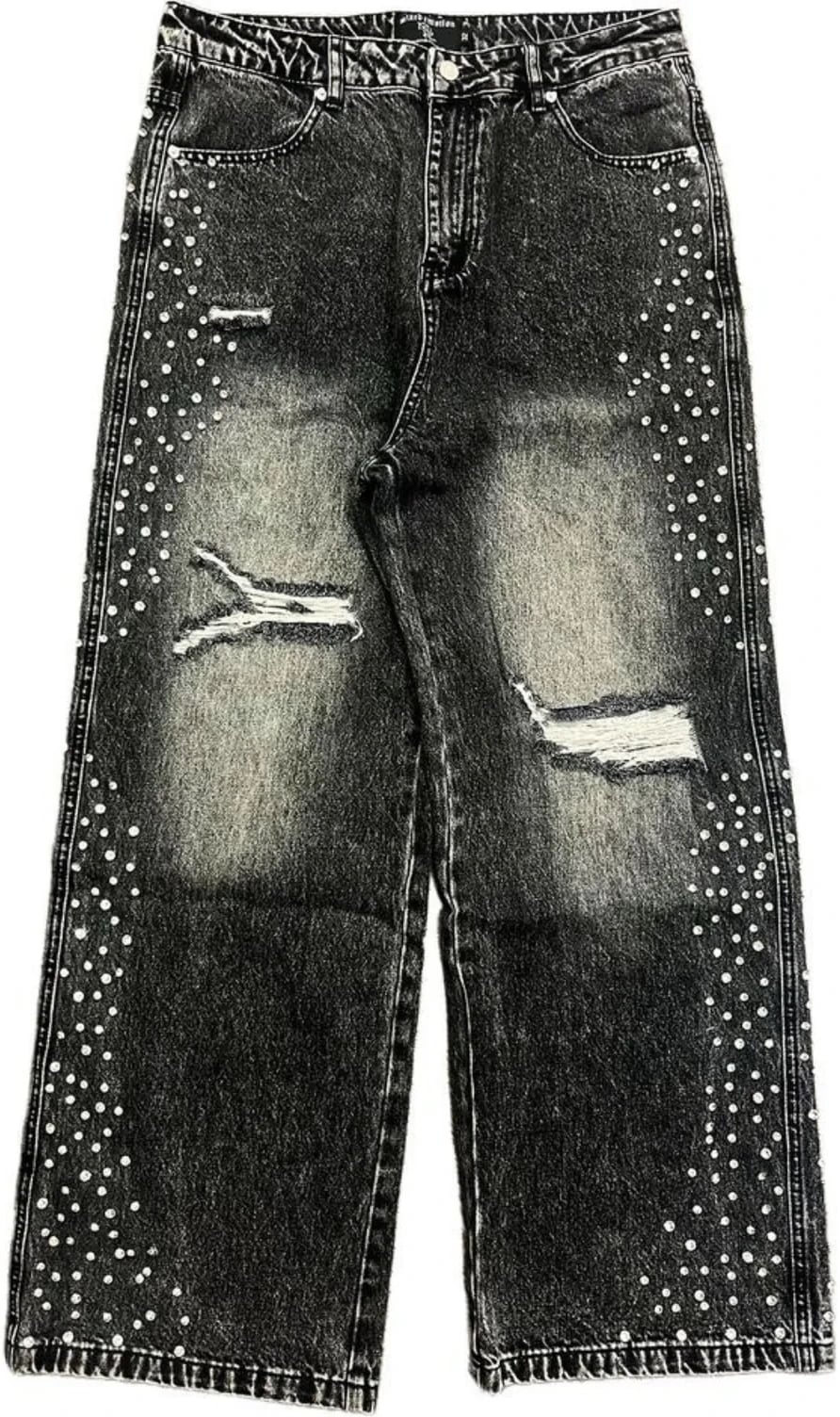 MixedEmotion "Grey ‘Stone’ Baggy Jeans"