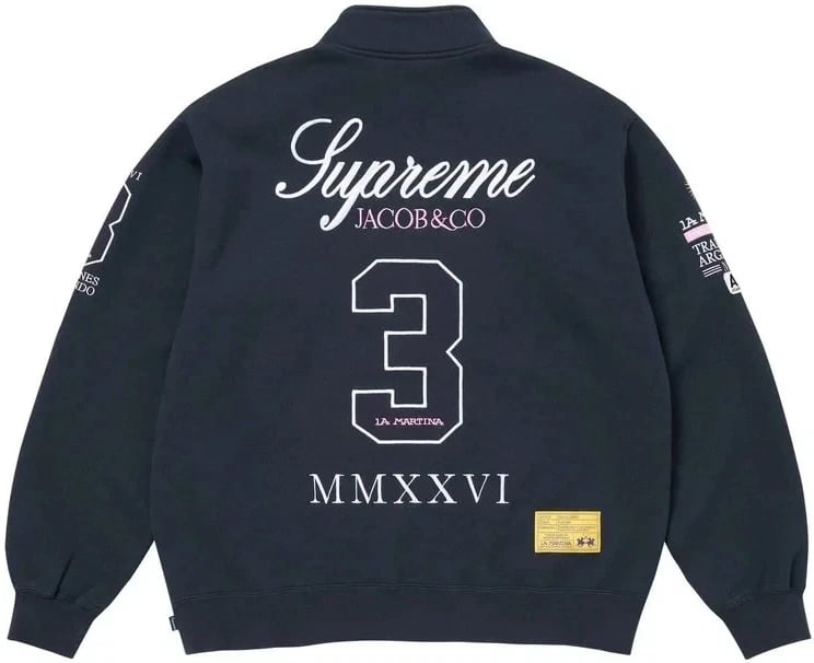 Supreme x La Martina "Zip Up Sweatshirt Navy"
