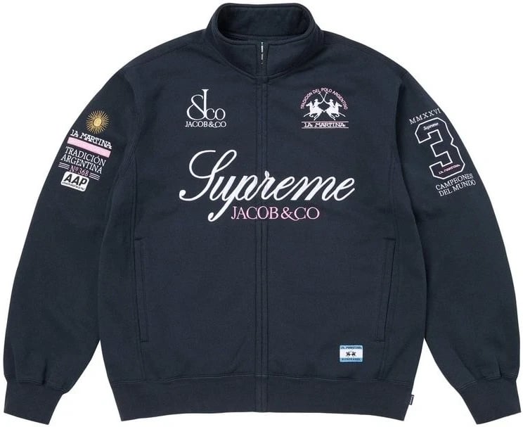 Supreme x La Martina "Zip Up Sweatshirt Navy"