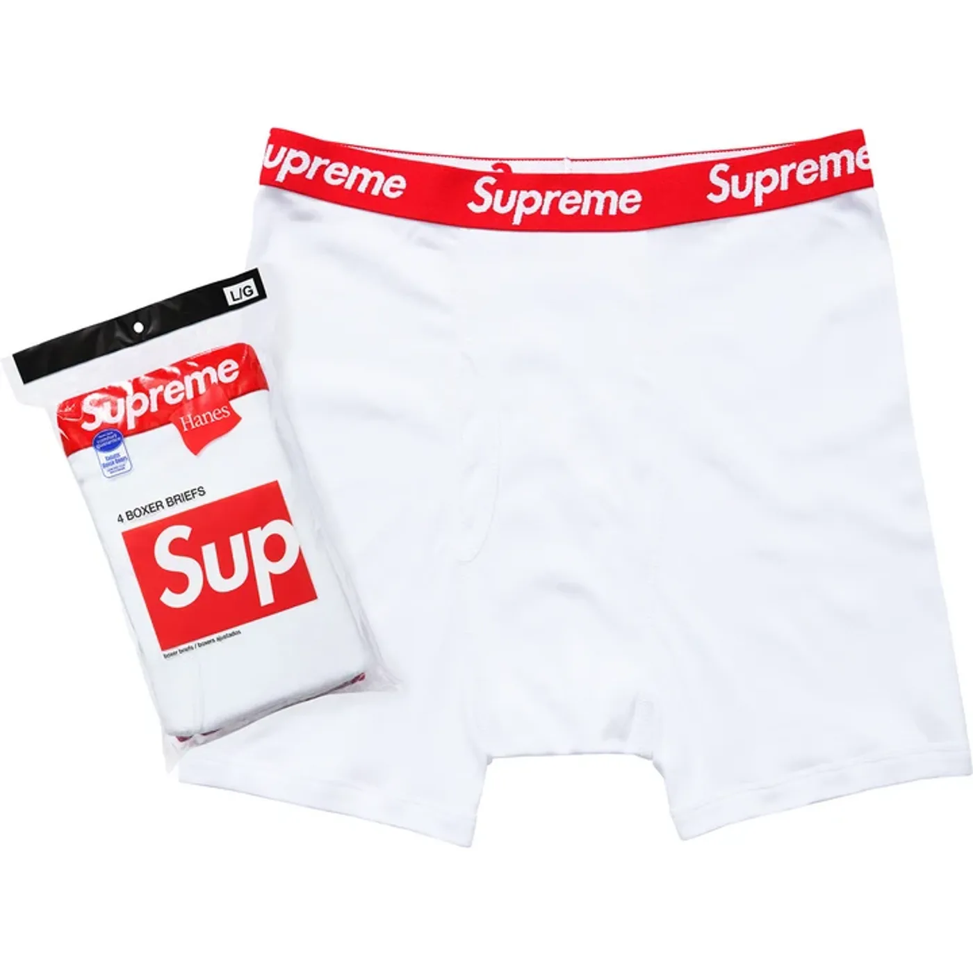 Supreme "Brief Boxers" White